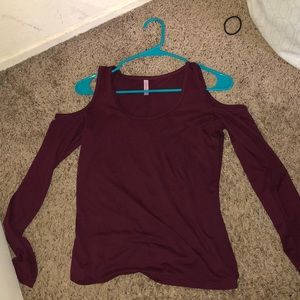 long sleeve off the shoulder